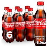 Coca-Cola Bottles, 16.9 fl oz, 6 Pack (EXP JUL/18/25)