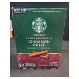 Starbucks Cinnamon Dolce  Hot or Iced Coffee  Flavored K-Cup Coffee Pods  22 Count