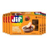 Jif Peanut Butter & Chocolate To Go, 1.1 Ounce Cups, 8 Count (Pack of 6), 48 Cups Total, Less Sugar, Thick & Creamy Texture