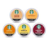 Starbucks K-Cup Coffee Pods Flavored Coffee Variety Pack for Keurig Brewers Naturally Flavored Arabica 1 box (40 pods total)