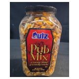 Utz Pub Mix, 42 Oz. Barrel, Savory Snack Mix with a Blend of Crunchy Flavors for a Tasty Party Snack, Resealable Container, Trans-Fat Free and Kosher Certified
