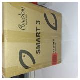 PONDON Smart Fish Tank 4 Gallon, Small Beta Fish Aquariums Startar Kit with Automatic Feeder, Glass Betta Tank with Filter and Light (4-Gal White)