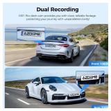 AZDOME M01 Dual Dash Cam Front and Rear with Free 64GB Card, 3" Screen Dual Dashboard Camera for Car, Built-in ADAS G-Sensor, 24H Parking Mode Car Camera (M01 Pro)