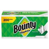 Bounty Paper Napkins, White, 200 Count, Packaging may vary