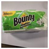 Bounty Paper Napkins, White, 200 Count, Packaging may vary