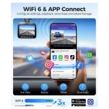 AZDOME 4K Dash Cam Front and Rear, STARVIS Night Vision, UHD 2160P WiFi Dash Camera for Cars with GPS, Included 64GB Card, 2.4" IPS Screen Dashcam, 170 Wide Angle, WDR, 24H Parking Mode (GS63H Pro)