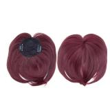 Short Natural Hair Toppers, Wig Toppers for Women Human Hair, Topper Hair Piece Human Hair Short, Natural Hair Toppers with Bangs (99J#)