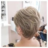 Short Natural Hair Toppers, Wig Toppers for Women Human Hair, Topper Hair Piece Human Hair Short, Natural Hair Toppers with Bangs (99J#)