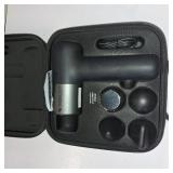 Sharper Image  Powerboost  Pro+ Hot & Cold Compact Deep Tissue Massage Gun - 6 Speed, 4 Attachments, Travel Case| Soothing Heat & Cold Therapy| Portable Lightweight Full Body Shoulder & Back Massager