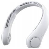 JISULIFE Portable Neck Fan Set of 2, Hands-Free Bladeless, 5 Speeds, 4000 mAh Battery Operated Wearable Personal Fan, Twistable, Rechargeable, Gift for Women Men-Grey