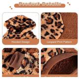 LOT OF FIVE - Fleece Dog Hoodie Clothes Pet Sweaters for Small Dogs, Winter Cute Warm Puppy Chihuahua Sweater, Pet Clothes for Chihuahua Yorkie Teacup, Cat Apparel (Leopard, Medium),