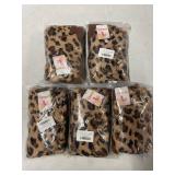 LOT OF FIVE - Fleece Dog Hoodie Clothes Pet Sweaters for Small Dogs, Winter Cute Warm Puppy Chihuahua Sweater, Pet Clothes for Chihuahua Yorkie Teacup, Cat Apparel (Leopard, Medium),