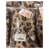 LOT OF FIVE - Fleece Dog Hoodie Clothes Pet Sweaters for Small Dogs, Winter Cute Warm Puppy Chihuahua Sweater, Pet Clothes for Chihuahua Yorkie Teacup, Cat Apparel (Leopard, Medium),