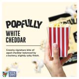 4 BOXES - of POPFULLY White Cheddar Popcorn Fully Pops, Sharing Bags, Sharp Cheese Flavor, Big Pop, Micro Popcorn Bags, 3-Pack each