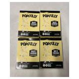 4 BOXES - of POPFULLY White Cheddar Popcorn Fully Pops, Sharing Bags, Sharp Cheese Flavor, Big Pop, Micro Popcorn Bags, 3-Pack each