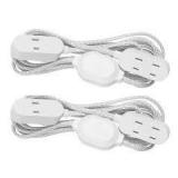 Globe Electric Twin Extension Cords with AC - Set of 2