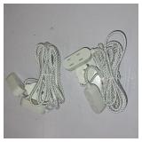Globe Electric Twin Extension Cords with AC - Set of 2