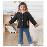 Baby Girl Winter Jackets Coat 6M-3Y Toddler Light Button-up Outwear with Hooded