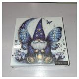 Crystal Blue Gnome Puzzle 1000 Pieces for Adults, Magic Jewel Butterfly Jigsaw Puzzle, Fantasy Heart Star Puzzle as Home Decor