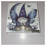 Crystal Blue Gnome Puzzle 1000 Pieces for Adults, Magic Jewel Butterfly Jigsaw Puzzle, Fantasy Heart Star Puzzle as Home Decor