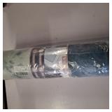 QIYI Floor Comfort Mat 1 Piece Kitchen Rug PVC Leather Waterproof Oil Proof Non Skid Laundry Ergonomic Standing Mat Anti Fatigue Foam Padded Area Doormat 17" W x 29" L - Blue White Watercolor Mountain