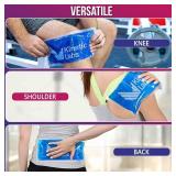 Reusable Gel Ice Packs for Injuries by Kinetic Labs (2 Pack) - Hot Cold Packs for Injuries 12" x 6" - Flexible Ice Packs for Back Head Knee Shoulder Neck Ankle Elbow Feet Headaches Surgery (X-Large)