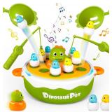 Dinosaur Pop Up Board Games, 4-in-1 Magnetic Fishing Games Set, Dinosaur Operation Game for Toddlers Ages 3+ Birthday