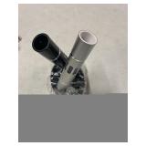 Salt & Pepper Crusher Set with Stand   One-Handed Thumb Press Grinder, Portable Spice Crusher for Kitchen, Dining & Travel   Easy to Use Manual Seasoning Grinder for Fresh Ground Pepper, Sea Salt