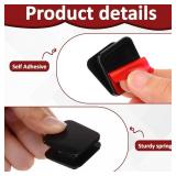 100 Pieces Light Clips Self Adhesive Wall Clip, Hook for Outdoor String Lights Clips Tapestry Hanger Double Side Adhesive for Hanging Lights Poster Photo(Black)