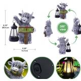 Solar Garden Statues Highland Cow Decor - Outdoor Figurines Decoration for Garden Yard Lawn Home Decor Outside : Unique Gifts for Mom Grandma