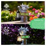Solar Garden Statues Highland Cow Decor - Outdoor Figurines Decoration for Garden Yard Lawn Home Decor Outside : Unique Gifts for Mom Grandma