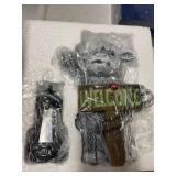 Solar Garden Statues Highland Cow Decor - Outdoor Figurines Decoration for Garden Yard Lawn Home Decor Outside : Unique Gifts for Mom Grandma