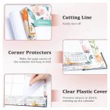 Ospelelf Desk Calendar 2025-2026 Large 22"x17" Monthly Family Planner Pad with Protective Cover 18 Months July 2025 to December 2026 Ditsy Floral