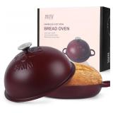 Cast Iron Dutch oven Pot with Lid for Sourdough Bread Baking   Versatile Bread Oven with Non-Stick Enamel Coating, Matte Finishing, Exquisite Embossed Pattern & Ergonomic Handles