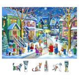 500 Piece Puzzle Christmas Village - Happy Backyard Under The Trees Jigsaw Puzzle for Adults Adults and Teens Family Challenging Perfect for Game Nights (23 x 15 inch)