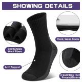 2-6 Pairs Merino Wool Warm Socks for Women, Hiking Cozy Thermal Crew Boot Socks for Winter And Christmas Gifts