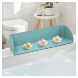 LOT OF THREE - Bathtub Splash Guard Silicone Tub Water Splash Guard (Aqua)