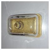 Tofficu Glass Dining Tray 7.1X4.7X3.9 Inch Clear Cake Plate with Dome Cover for Serving Desserts Pastries Cheese Snacks in Home Kitchen