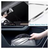 Car Windshield Sun Shade Thickening Car Front Window Shades for Sun Heat and UV Protection Foldable Car Reflective Sun Blocker Fits Car, Truck, SUV - Small 55 x 33 in