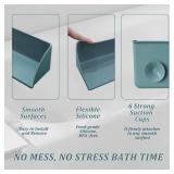 LOT OF THREE - Bathtub Splash Guard Silicone Tub Water Splash Guard (Aqua)