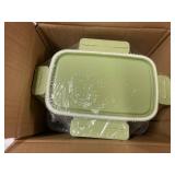 10-Pack Food Storage Containers with Airtight Leakproof Lids, BPA-Free Meal Prep Containers for Microwave/Dishwasher/Freezer, Green, 28.7oz Each