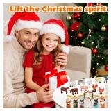 Nativity Scene Advent Calendar, 24 Days Countdown Set with Miniature Figures & Animals, Religious Holiday Decor