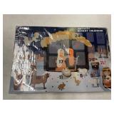 Nativity Scene Advent Calendar, 24 Days Countdown Set with Miniature Figures & Animals, Religious Holiday Decor