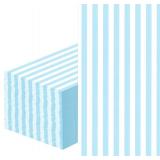 100 Pcs Blue Striped Napkins Disposable - Blue and White Striped Paper Dinner Napkins for Bathroom Wedding Birthday Picnic Baby Shower Party Supplies