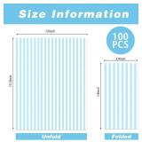 100 Pcs Blue Striped Napkins Disposable - Blue and White Striped Paper Dinner Napkins for Bathroom Wedding Birthday Picnic Baby Shower Party Supplies