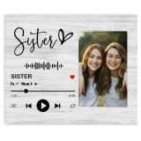 13 BOXES - of Music Sister Picture Frame, Best Friend Photo Frame, Friendship Gifts for Women Friends BFF Sister, Birthday Christmas Gifts, 4x6 Summer Wooden Picture Frames for Table Home Decor-K28