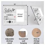 13 BOXES - of Music Sister Picture Frame, Best Friend Photo Frame, Friendship Gifts for Women Friends BFF Sister, Birthday Christmas Gifts, 4x6 Summer Wooden Picture Frames for Table Home Decor-K28