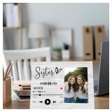 13 BOXES - of Music Sister Picture Frame, Best Friend Photo Frame, Friendship Gifts for Women Friends BFF Sister, Birthday Christmas Gifts, 4x6 Summer Wooden Picture Frames for Table Home Decor-K28