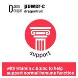 vitaminwater zero sugar power-c, electrolyte enhanced water w/vitamins, dragonfruit drinks, 20 fl oz (Pack of 12)