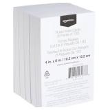 Amazon Basics Ruled Lined Index Cards for Notes, Studying, Flash Cards, White, 4" x 6", 500 Count (5 Packs of 100)